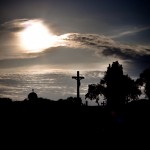 sunrise at cemetery
