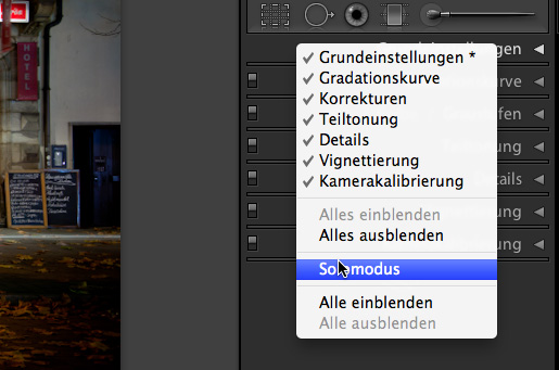 Lightroom Solomodus